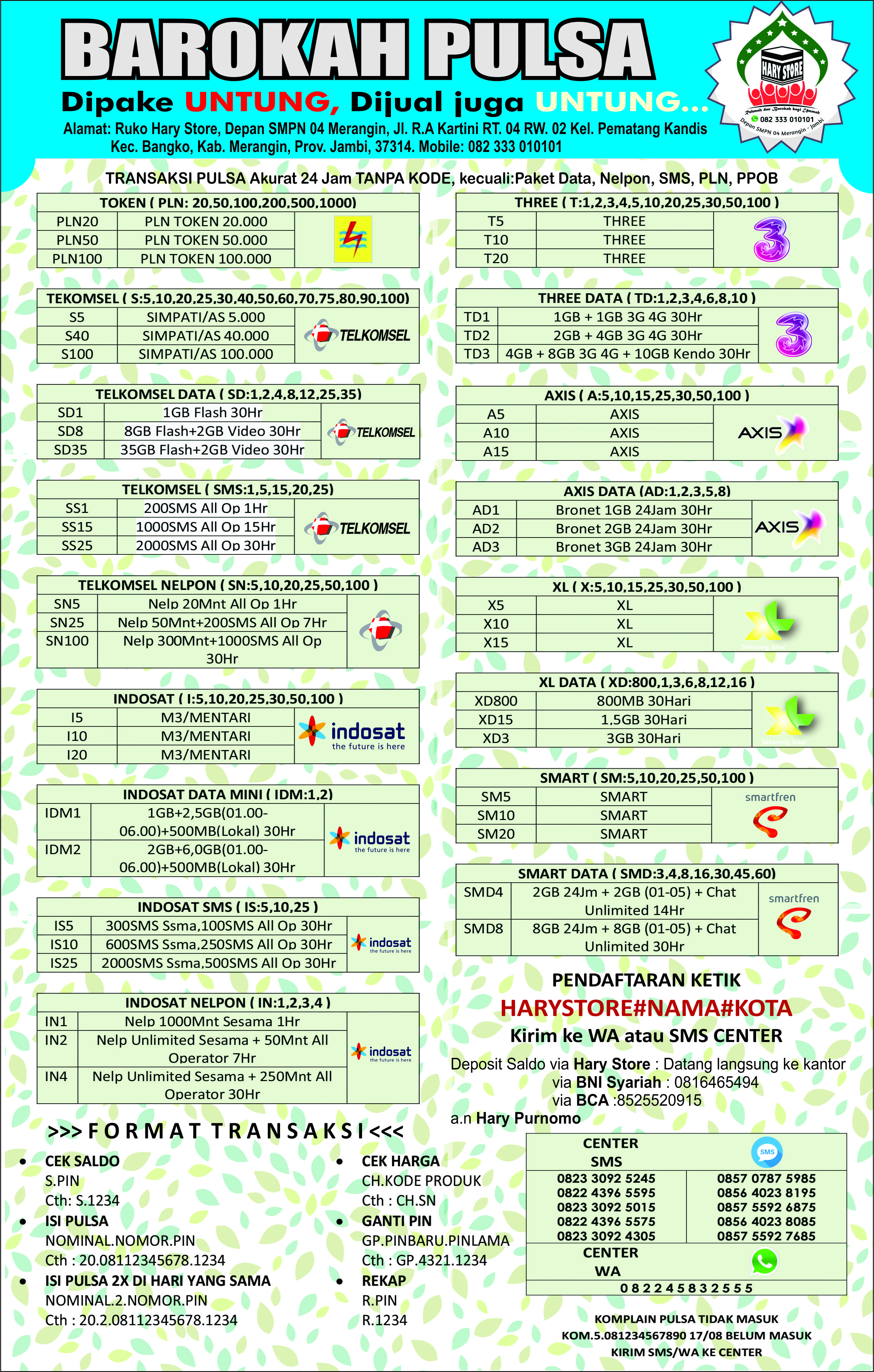 Contoh Brosur Jual Pulsa Terupdate